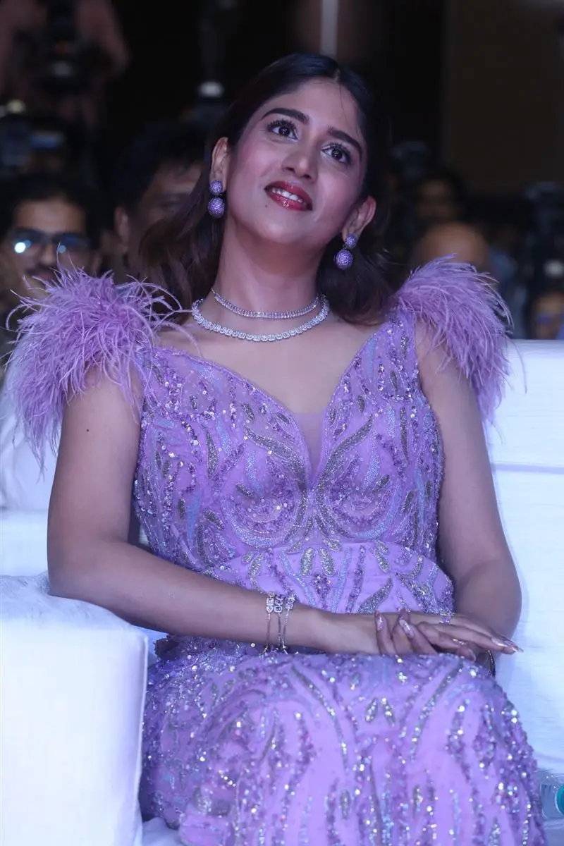 Telugu Girl Chandini Chowdary In Violet Gown